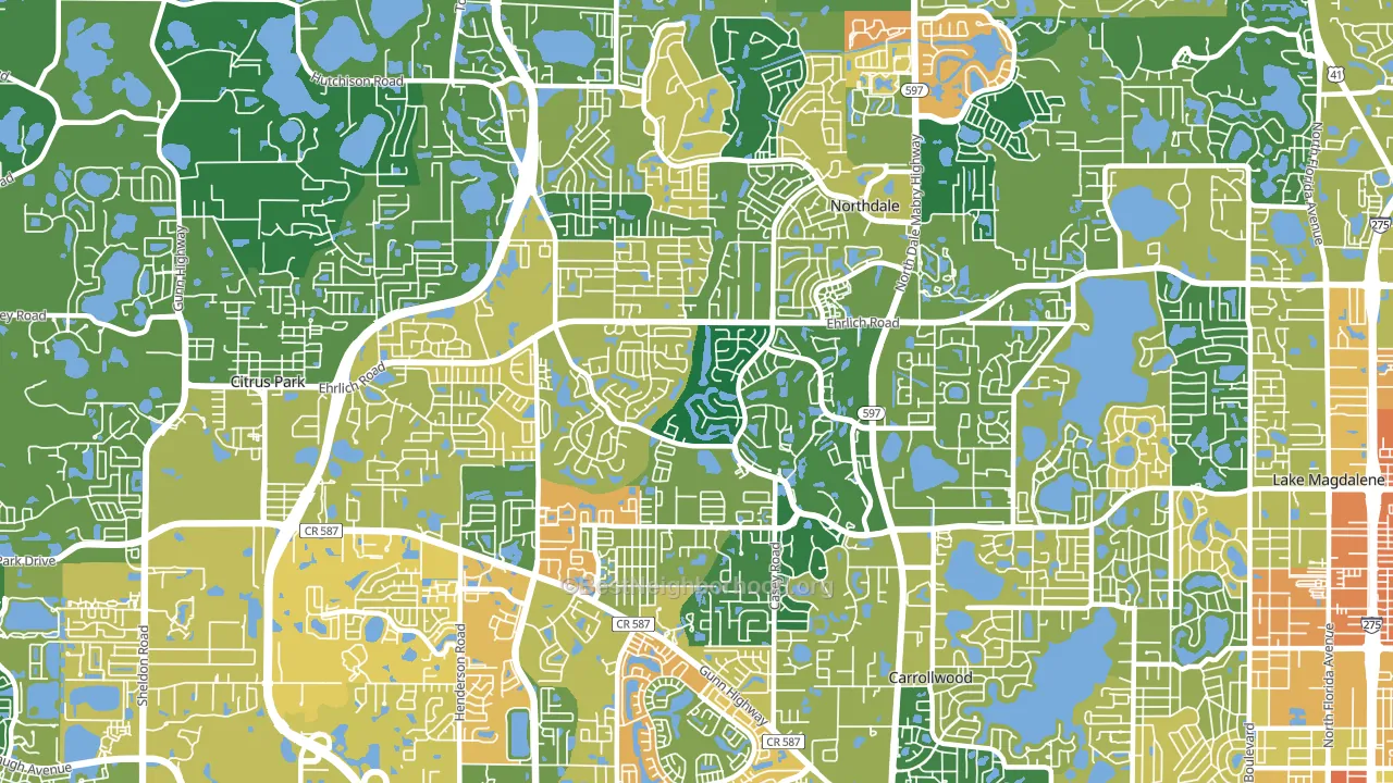 33624, FL block-group voter-turnout map