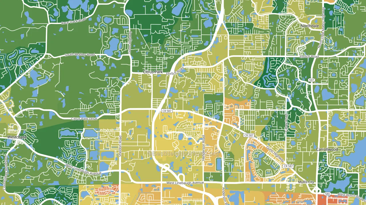 33625, FL block-group voter-turnout map