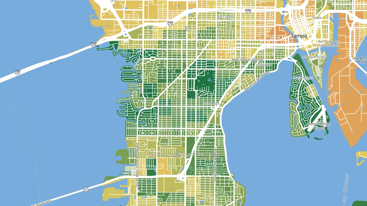 33629, FL block-group voter-turnout map