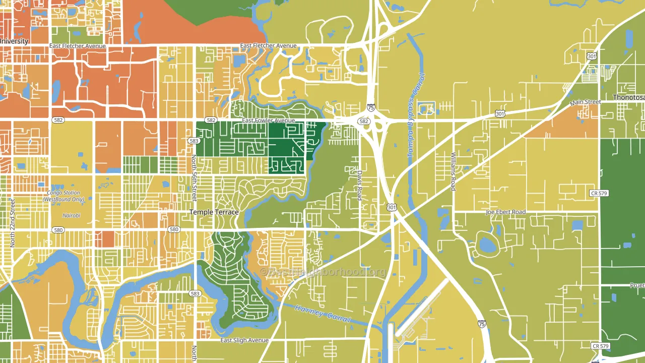 33637, FL block-group voter-turnout map