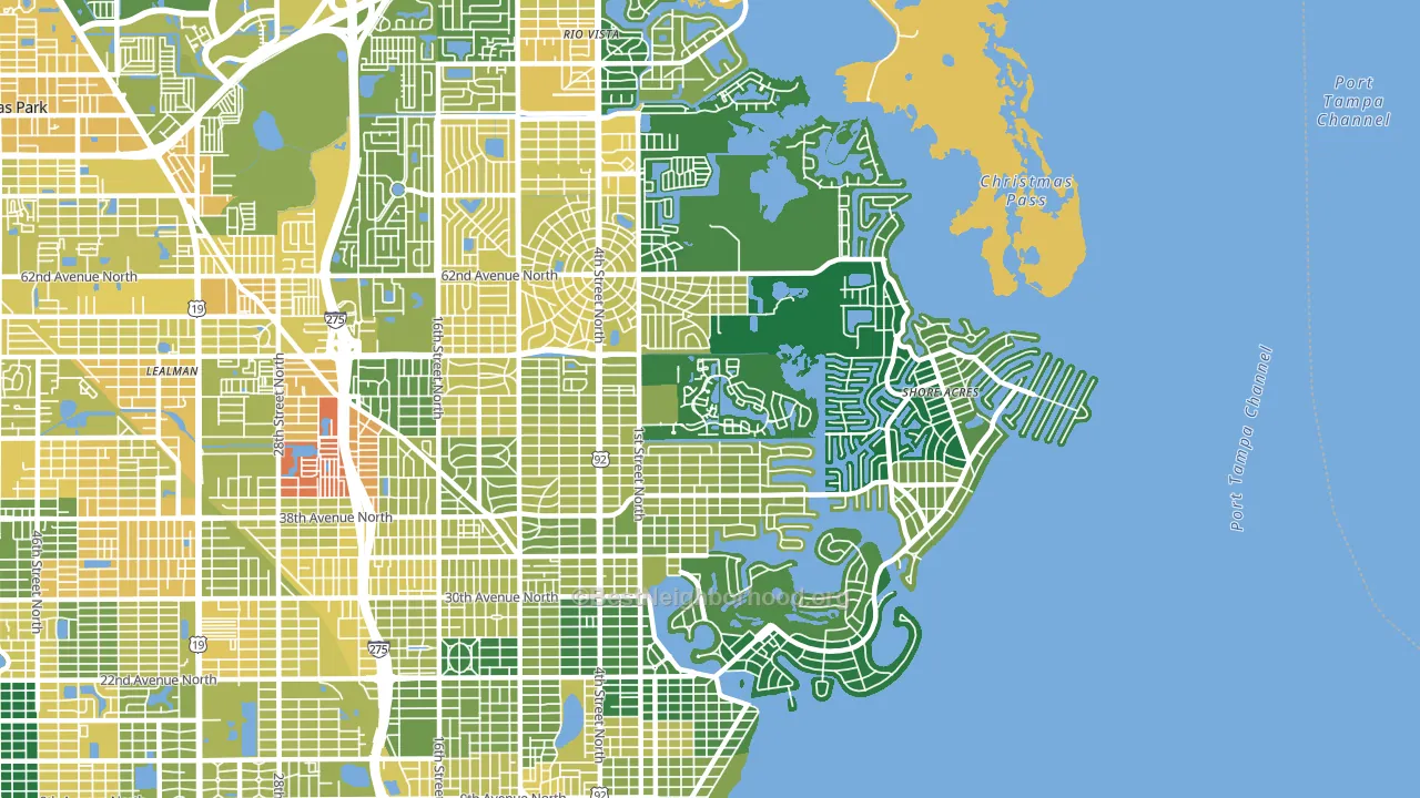 33703, FL block-group voter-turnout map