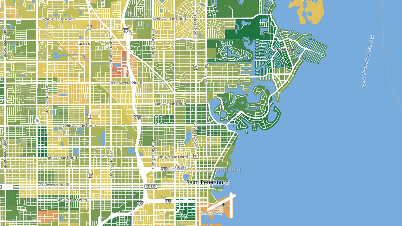33704, FL block-group voter-turnout map