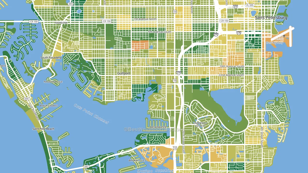 33711, FL block-group voter-turnout map