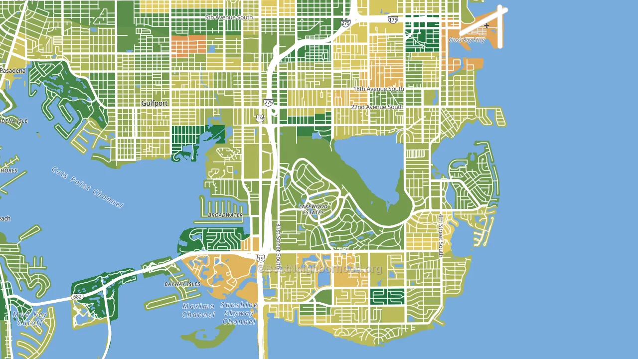 33712, FL block-group voter-turnout map