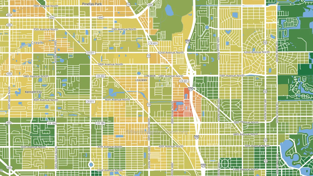 33714, FL block-group voter-turnout map