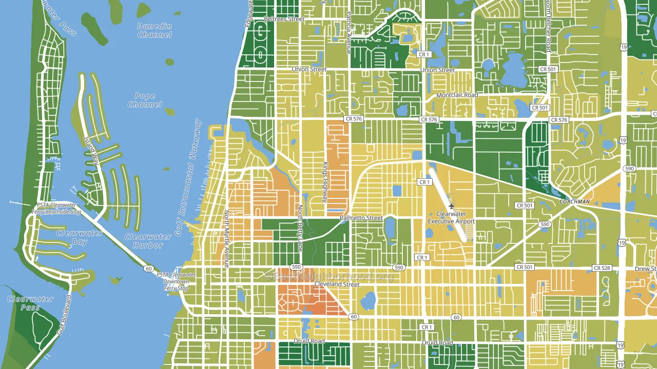 33755, FL block-group voter-turnout map