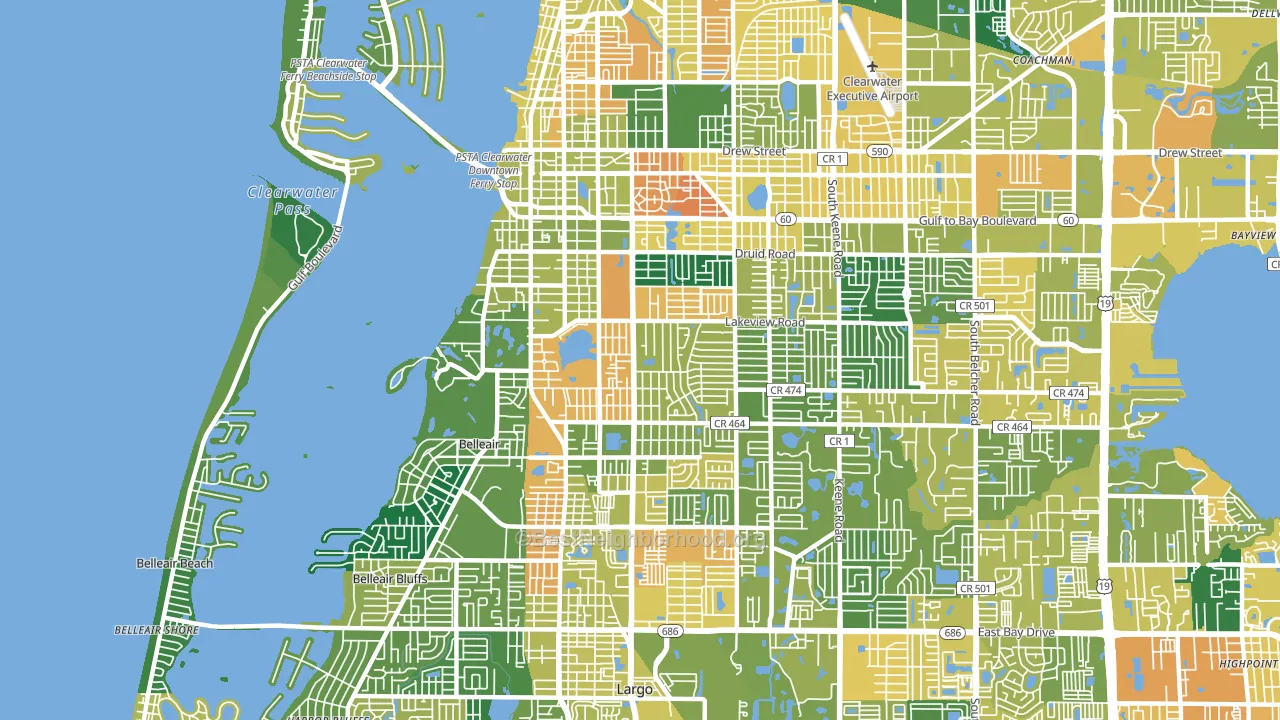 33756, FL block-group voter-turnout map