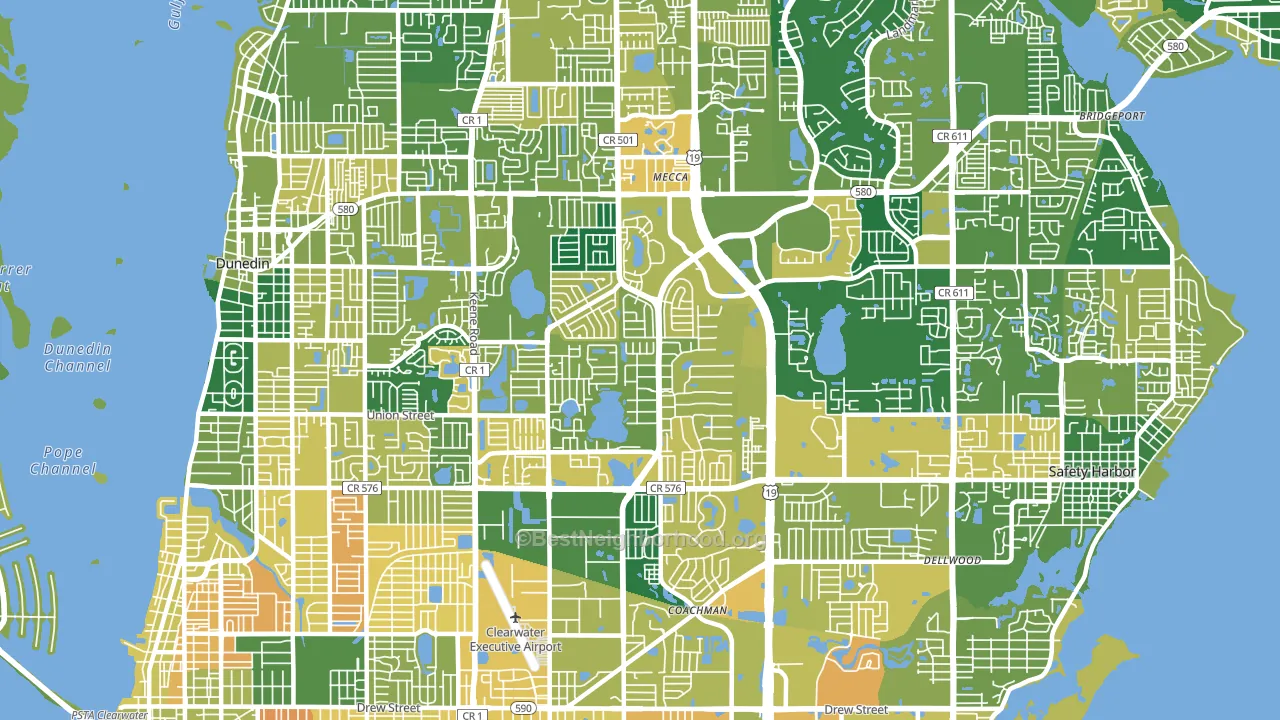 33763, FL block-group voter-turnout map