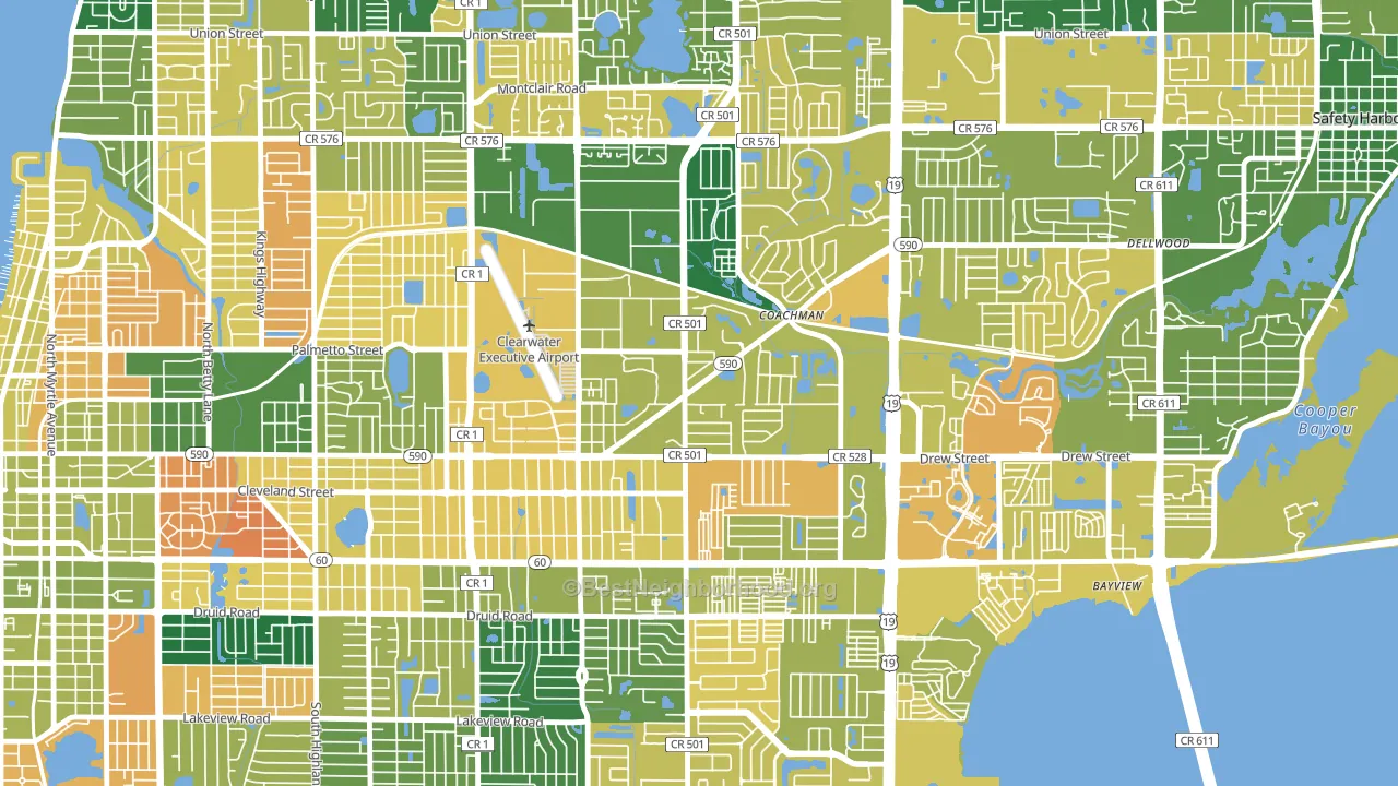 33765, FL block-group voter-turnout map