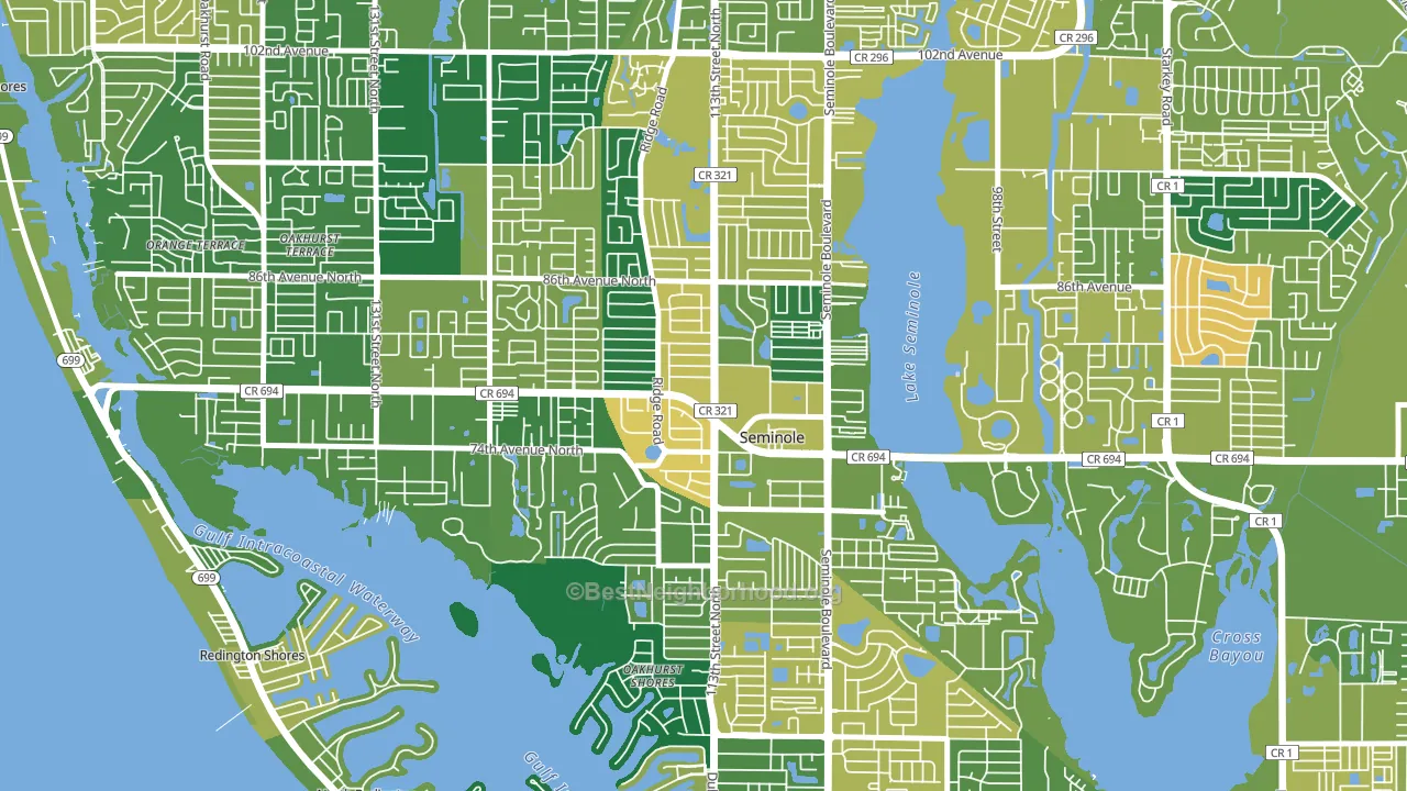 33772, FL block-group voter-turnout map