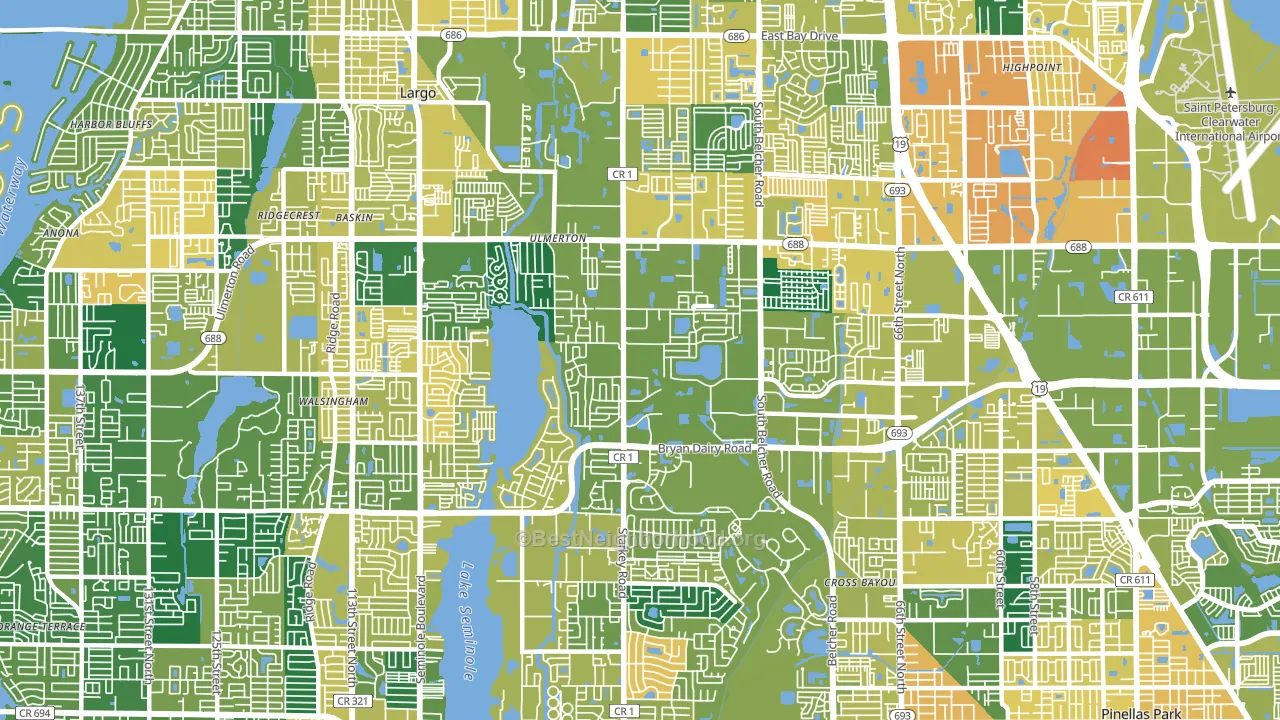 33773, FL block-group voter-turnout map