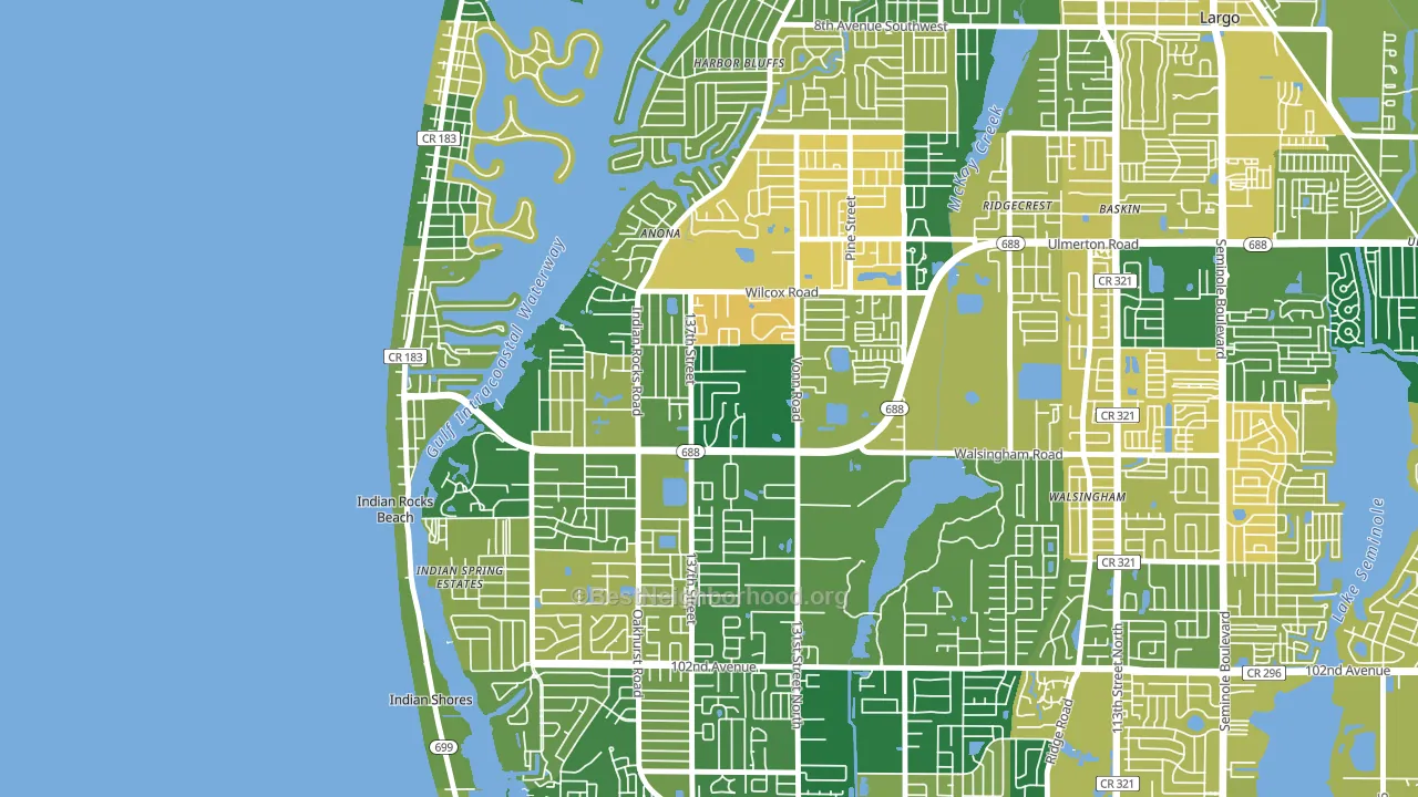 33774, FL block-group voter-turnout map
