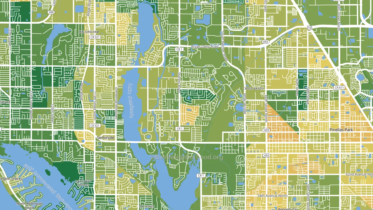 33777, FL block-group voter-turnout map