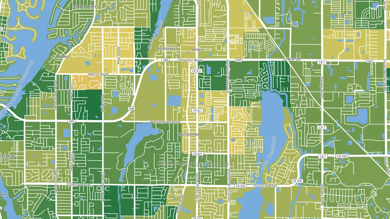 33778, FL block-group voter-turnout map