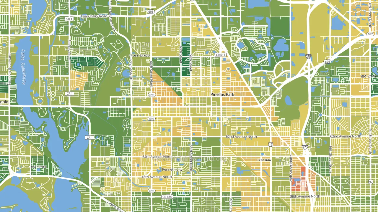 33781, FL block-group voter-turnout map