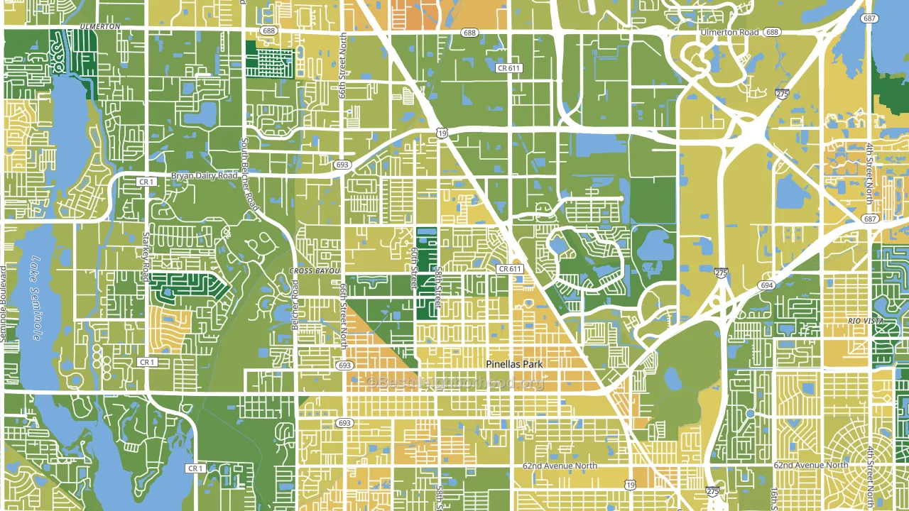33782, FL block-group voter-turnout map
