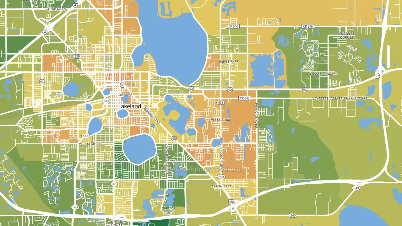 33801, FL block-group voter-turnout map