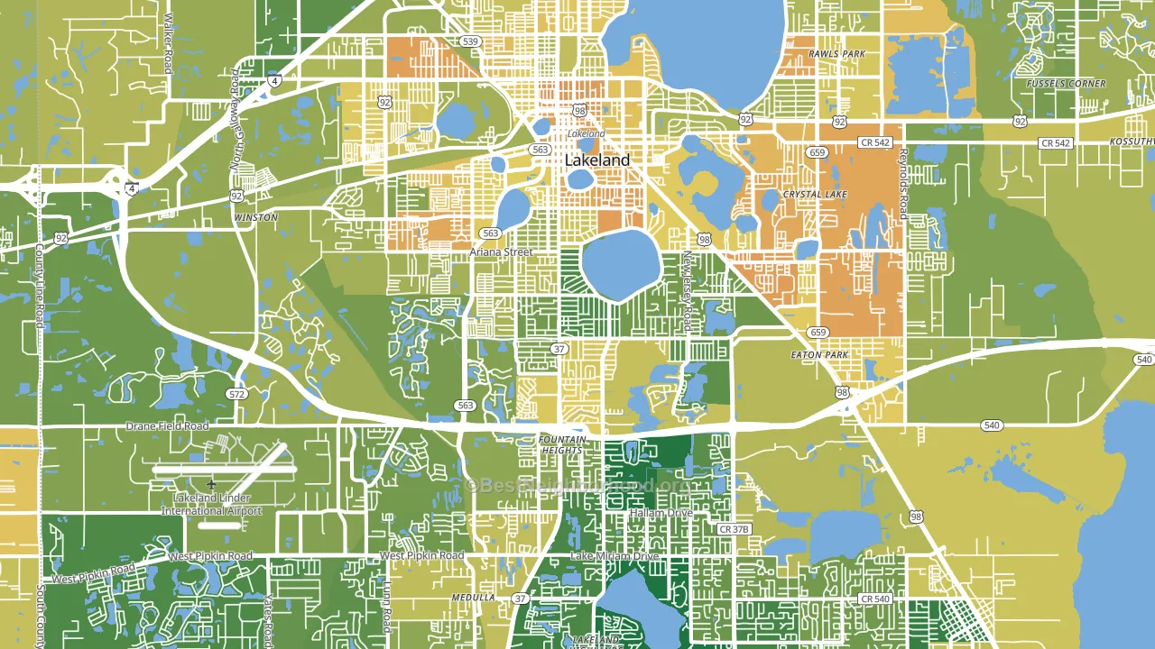 33803, FL block-group voter-turnout map