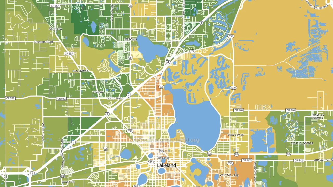 33805, FL block-group voter-turnout map