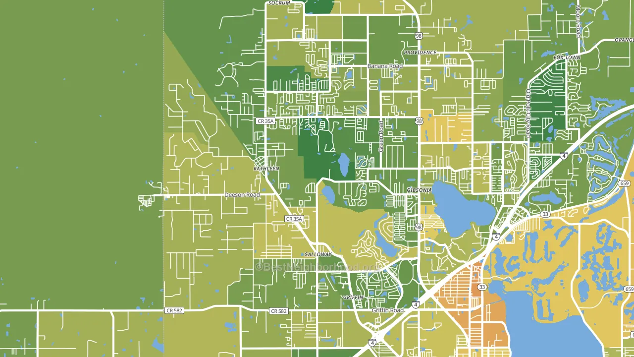 33810, FL block-group voter-turnout map