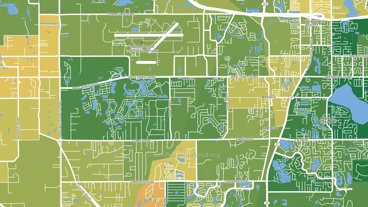 33811, FL block-group voter-turnout map