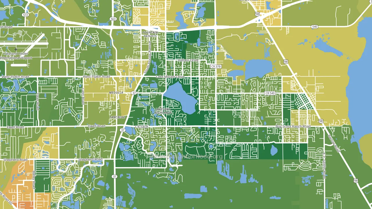 33813, FL block-group voter-turnout map