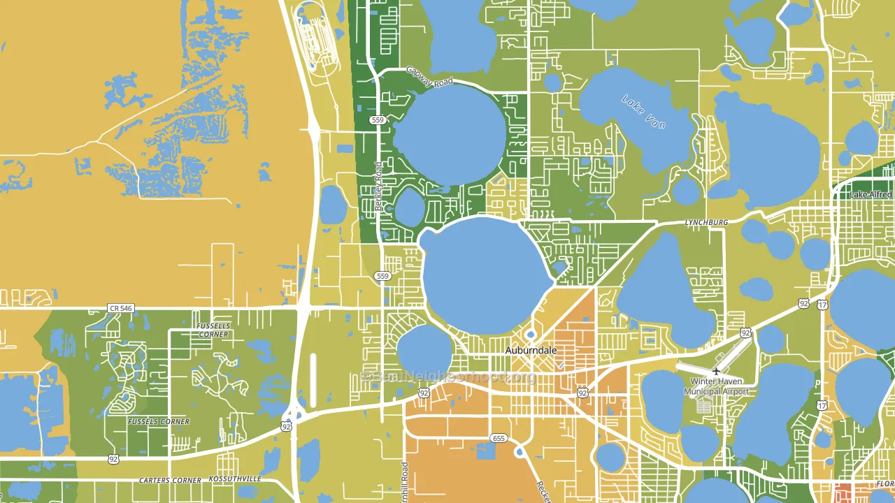 33823, FL block-group voter-turnout map