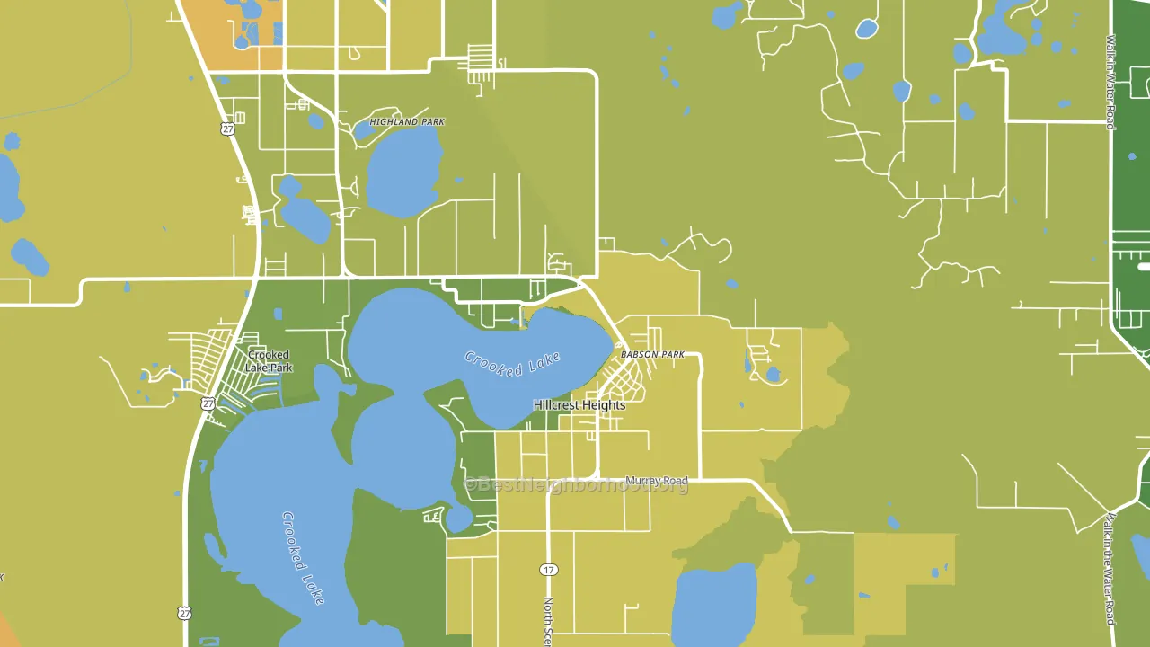 33827, FL block-group voter-turnout map