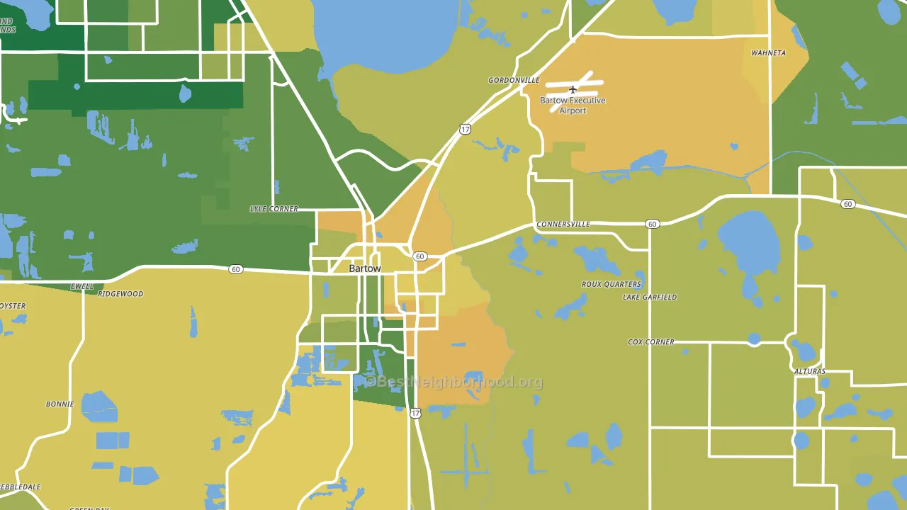 33830, FL block-group voter-turnout map