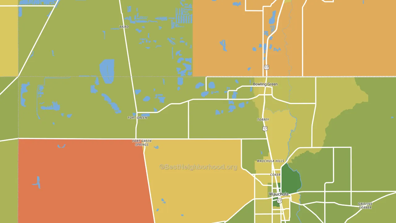 33834, FL block-group voter-turnout map