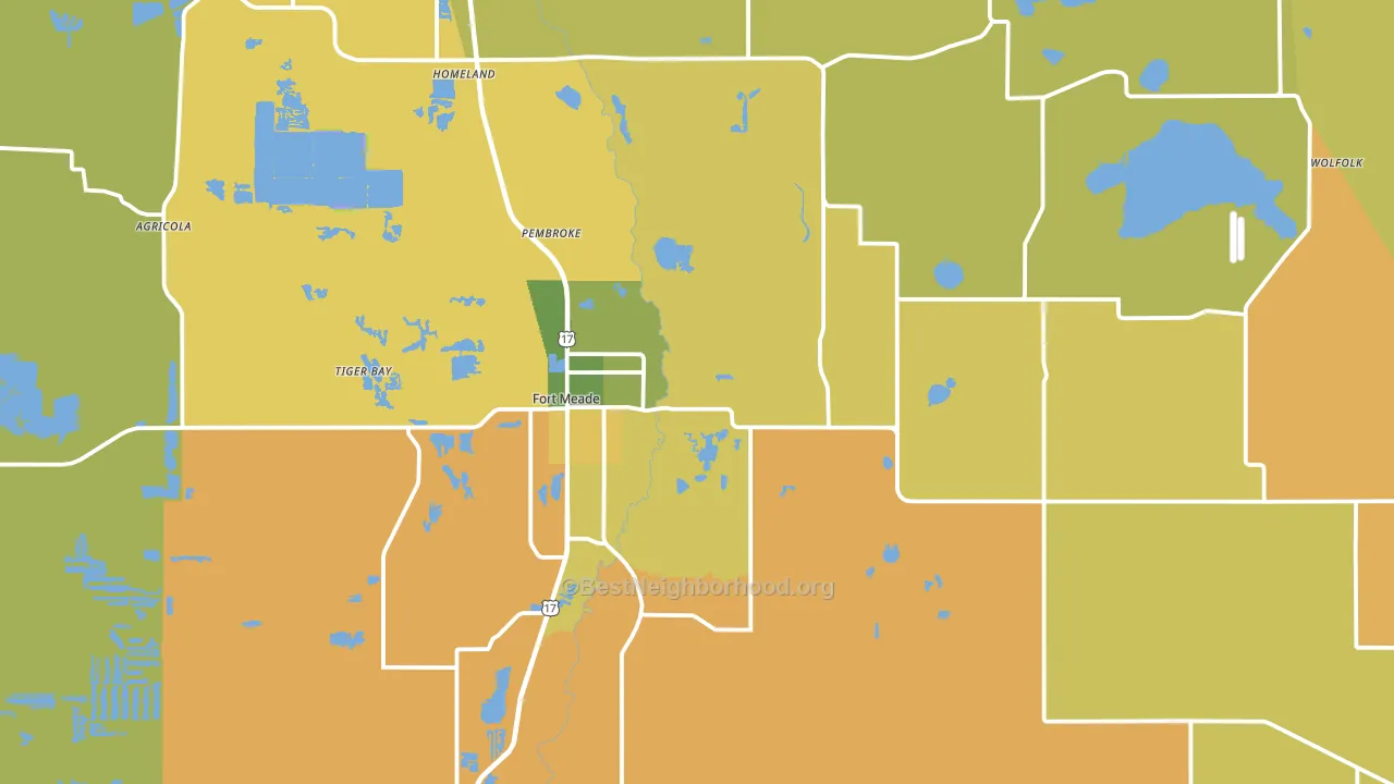 33841, FL block-group voter-turnout map