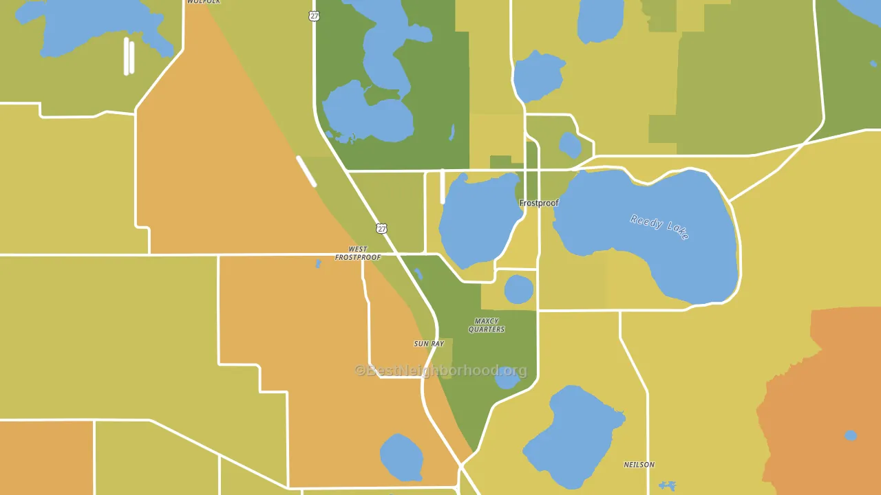 33843, FL block-group voter-turnout map
