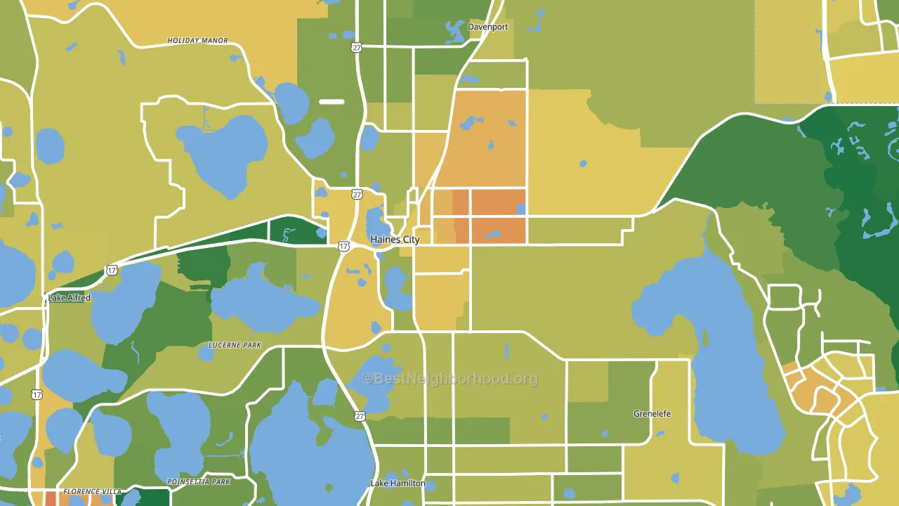 33844, FL block-group voter-turnout map