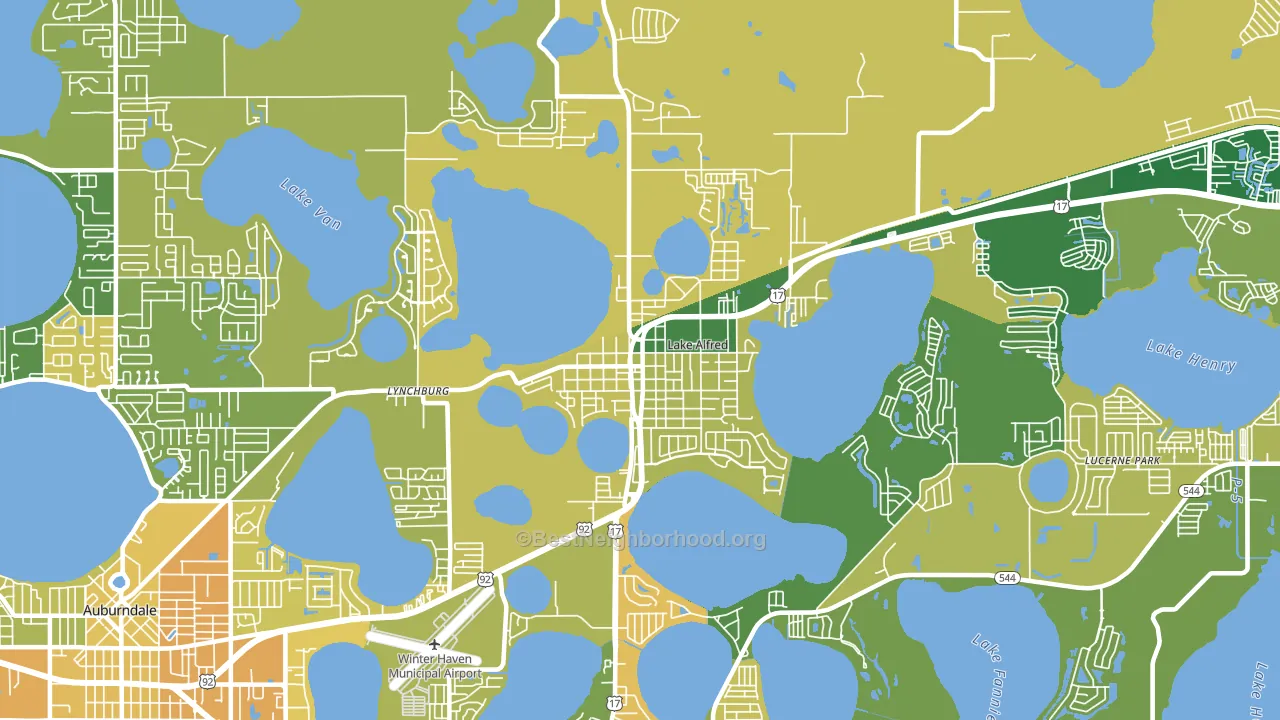33850, FL block-group voter-turnout map