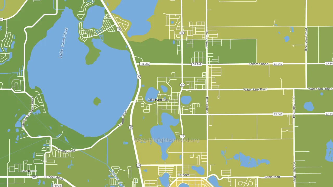 33851, FL block-group voter-turnout map