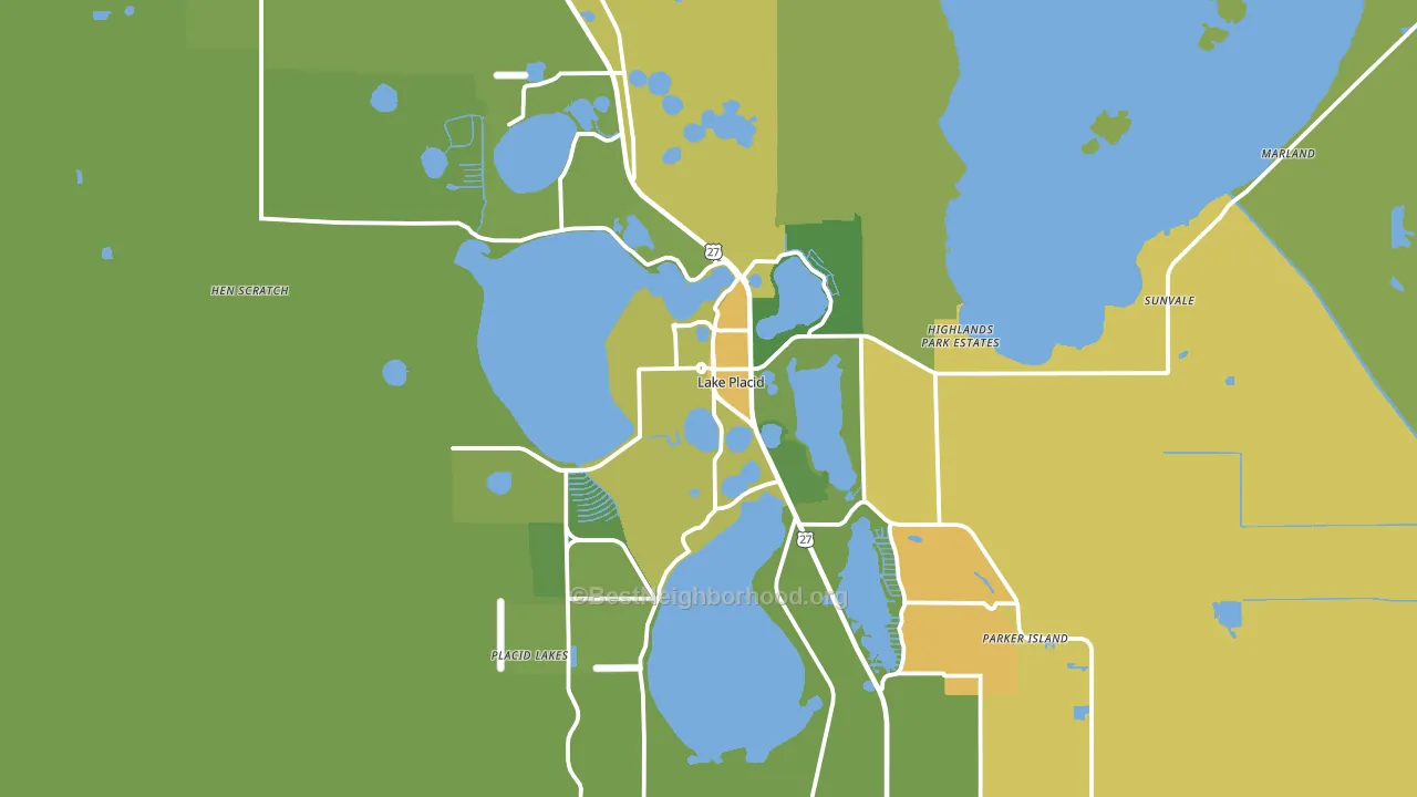33852, FL block-group voter-turnout map