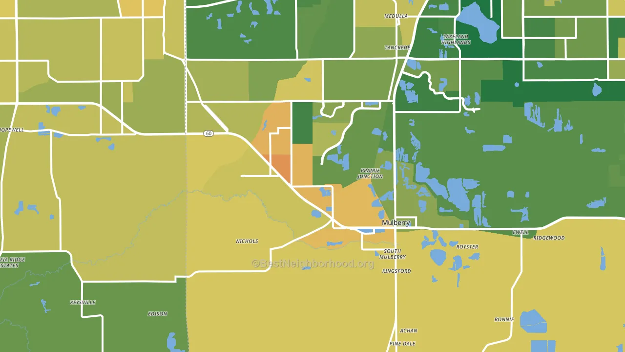 33860, FL block-group voter-turnout map