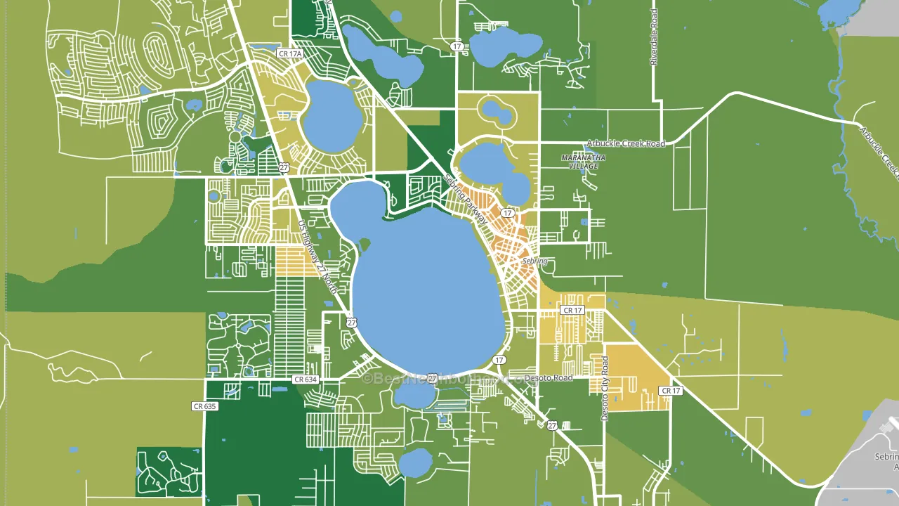33870, FL block-group voter-turnout map