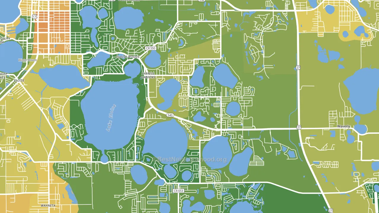 33884, FL block-group voter-turnout map