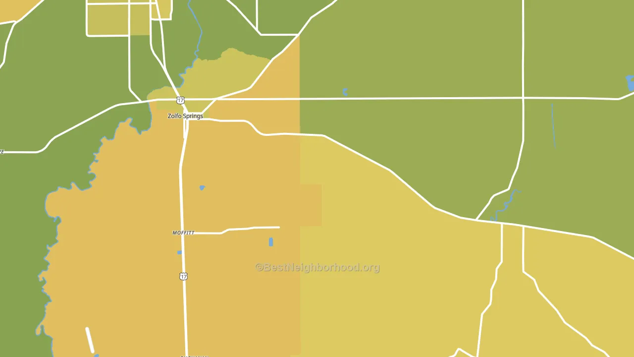 33890, FL block-group voter-turnout map