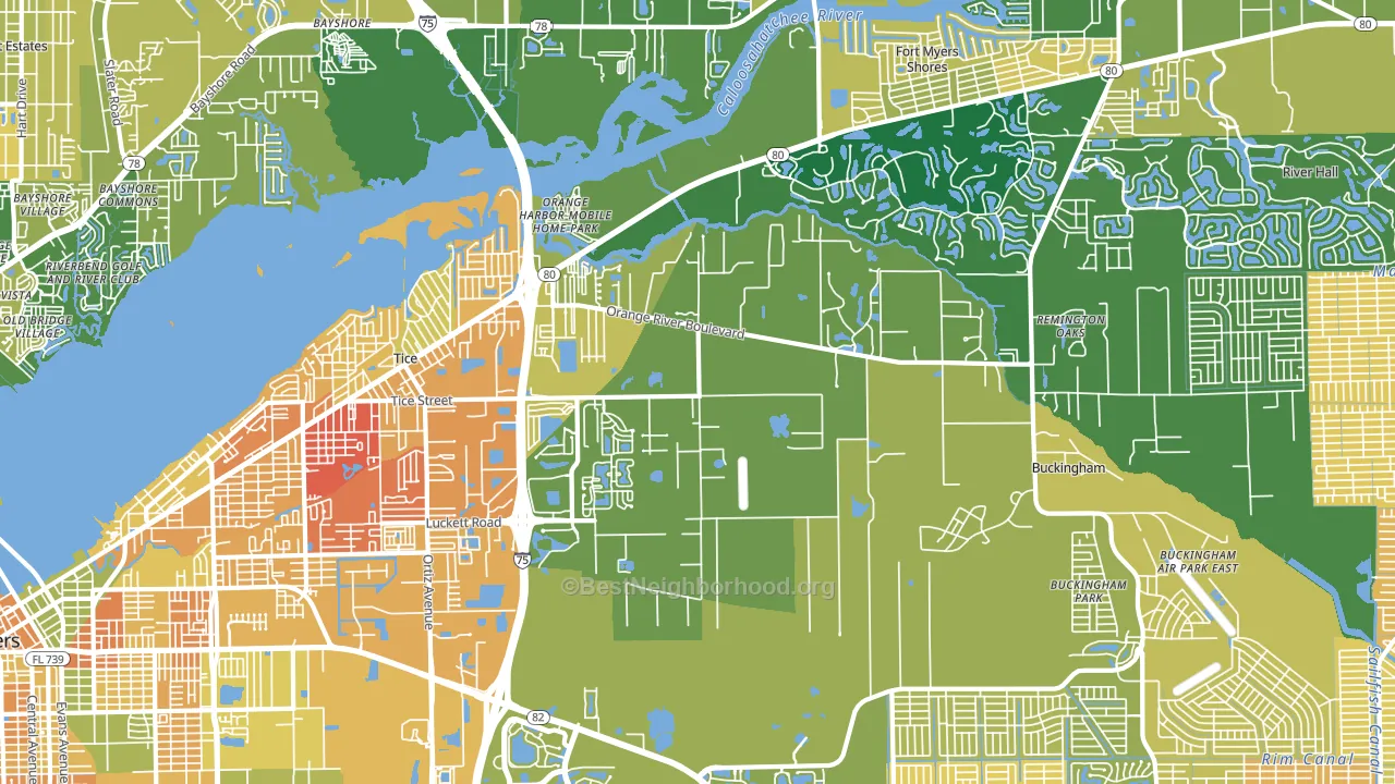 33905, FL block-group voter-turnout map