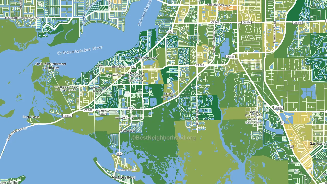 33908, FL block-group voter-turnout map