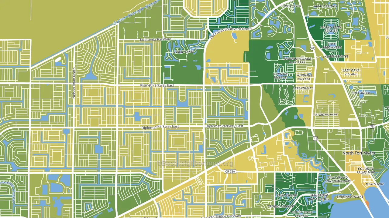 33909, FL block-group voter-turnout map