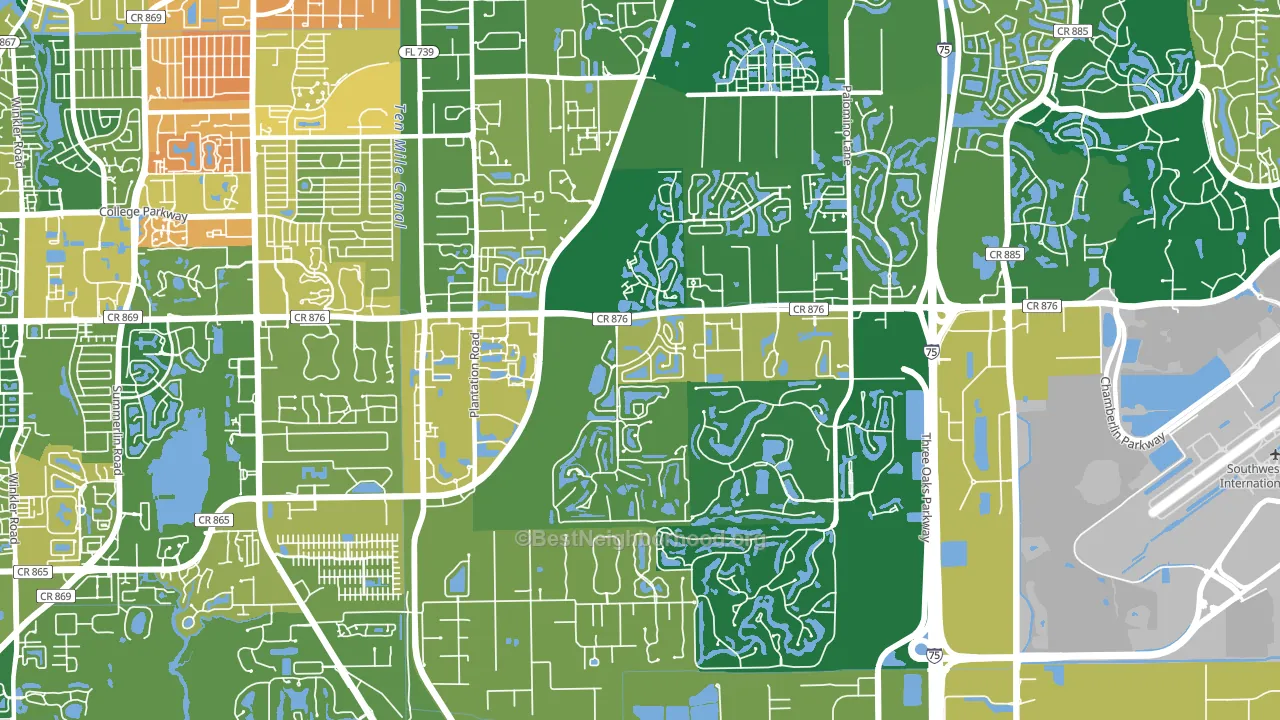 33912, FL block-group voter-turnout map