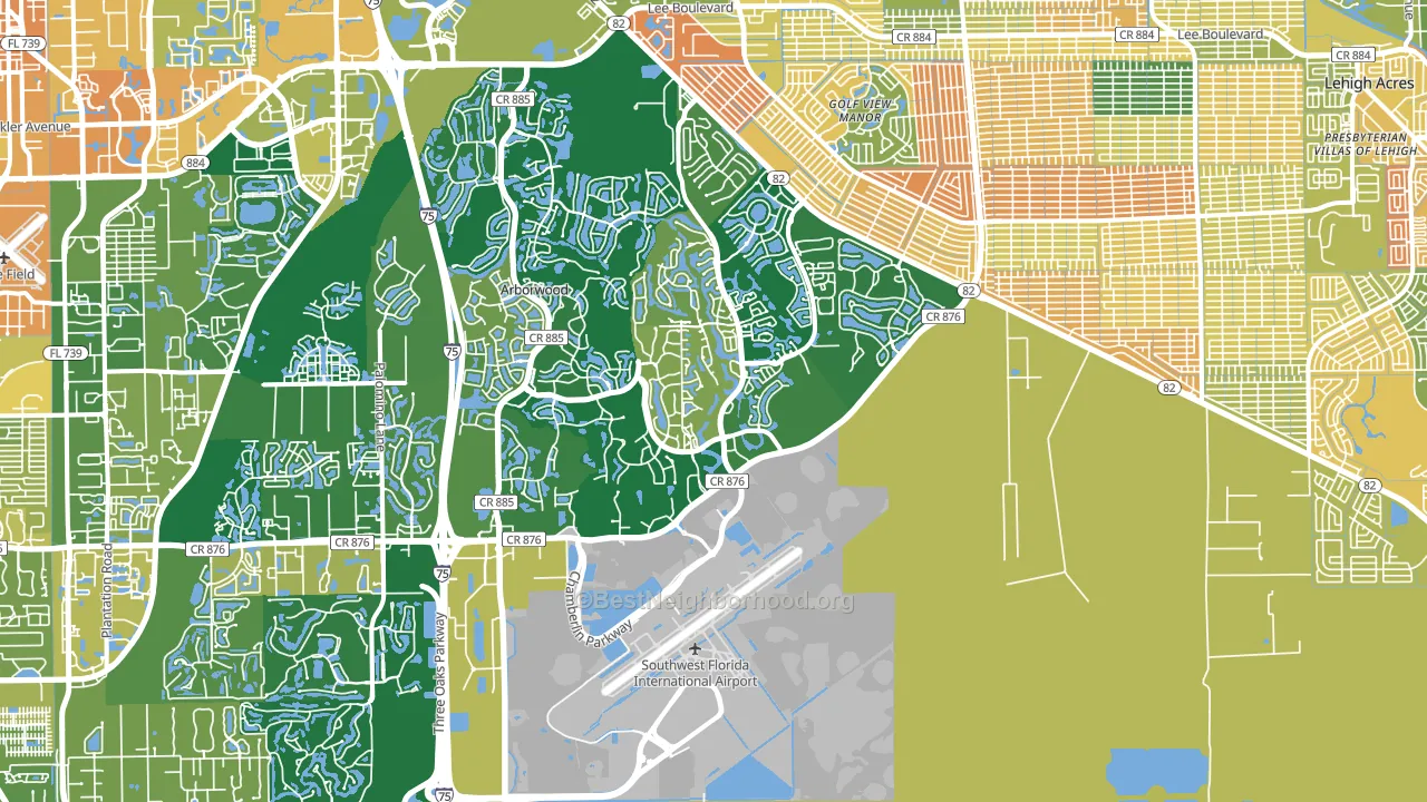 33913, FL block-group voter-turnout map