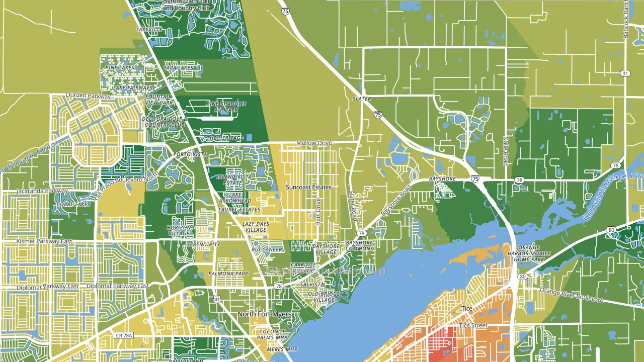 33917, FL block-group voter-turnout map