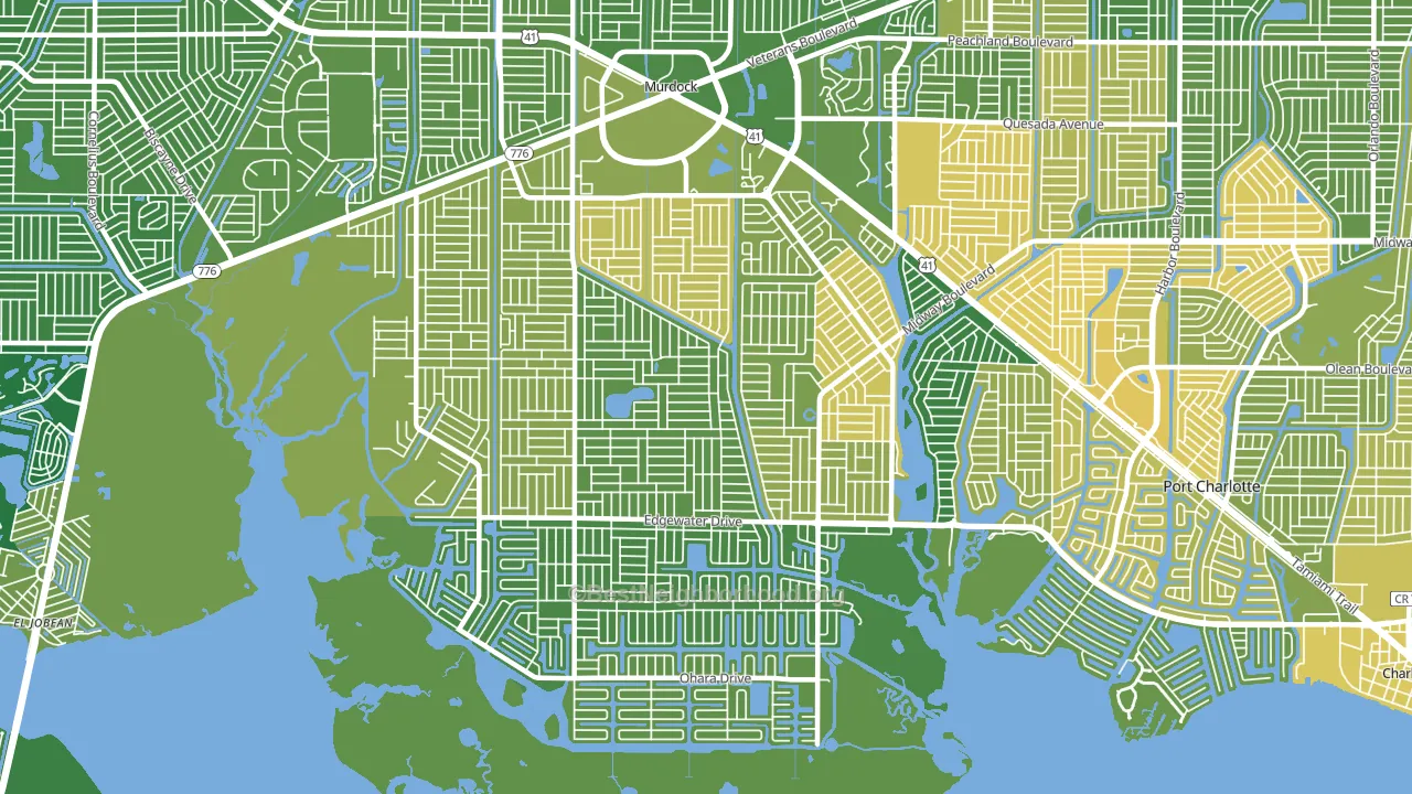 33948, FL block-group voter-turnout map