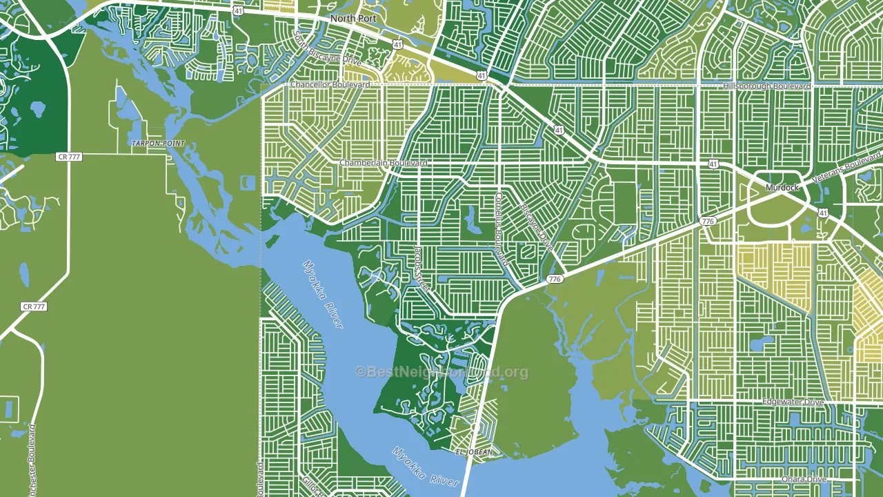 33953, FL block-group voter-turnout map