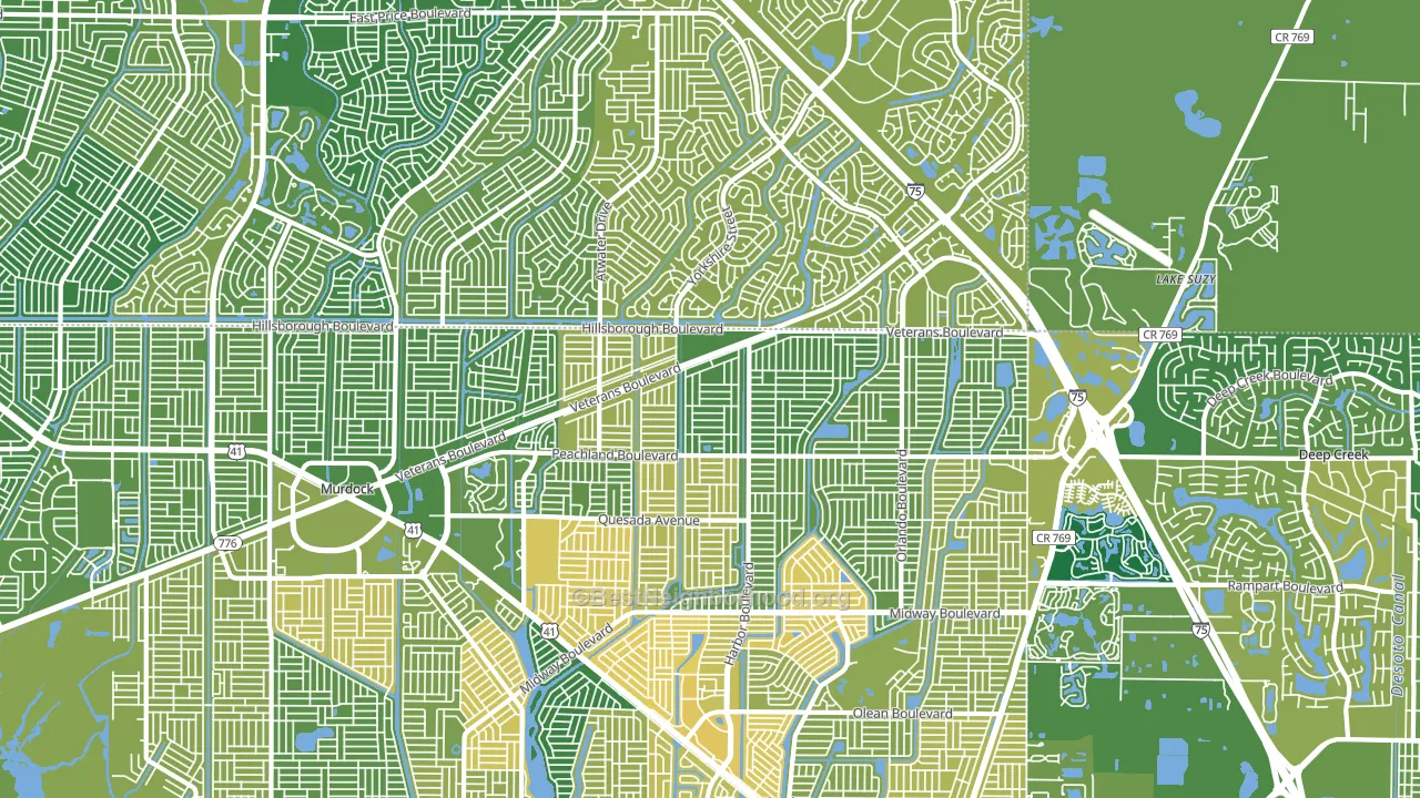 33954, FL block-group voter-turnout map