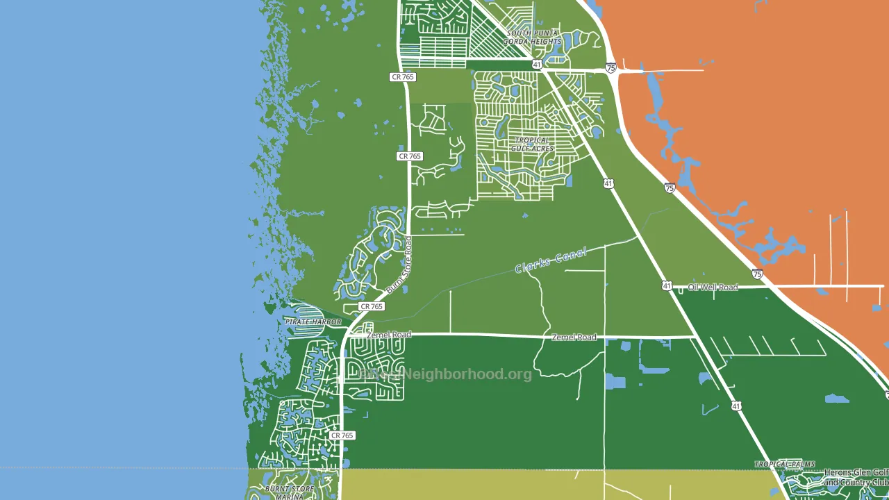 33955, FL block-group voter-turnout map